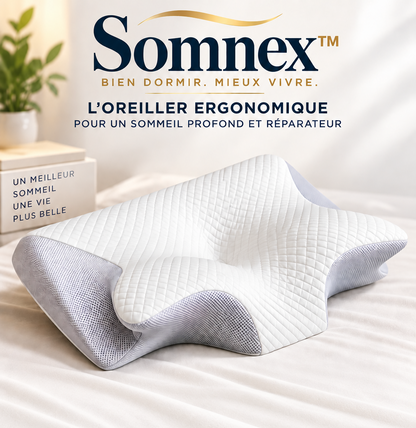 SOMNEX™-l'oreiller ergonomique pour les nuits plus confortable